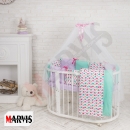 Lenjerie multicolora patut bebe oval
